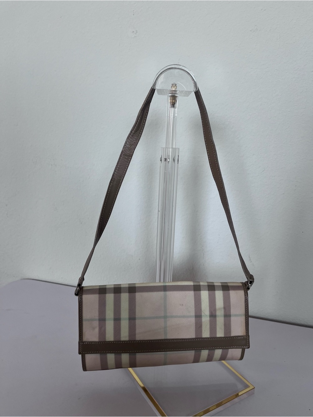 BURBERRY NOVA CHECK CLUTCH/SHOULDER BAG.